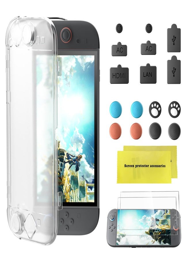 DUXICEPIN Protective Case Set with Nintend0 Switch 2,DUXICEPIN Slim Full Body Cover for Nintend0 Switch 2 with 2 Screen Protectors,Blue Light Filter,Waterproof,Anti-Fingerprint,Includes Dust Plugs,Thumb Grips - Image 1